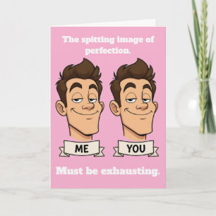 Spitting Image Grappige Verjaardag Kaart