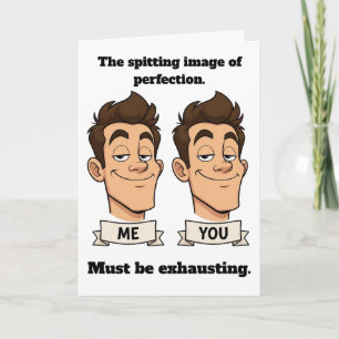 Spitting Image Grappige Verjaardag Kaart
