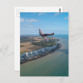 Spitvuur over de Engelse kust. Briefkaart (Voorkant / Achterkant)