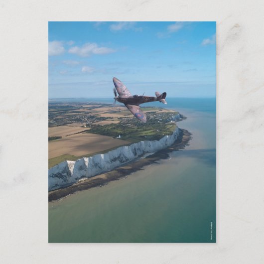 Spitvuur over de Engelse kust. Briefkaart (Voorkant)