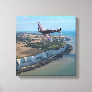 Spitvuur over Engeland Canvas Afdruk
