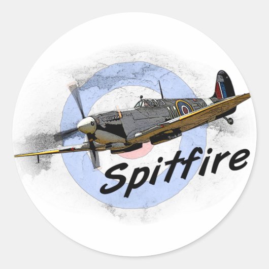 Spitvuur Ronde Sticker (Voorkant)
