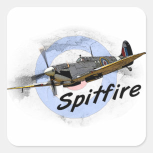 Spitvuur Vierkante Sticker