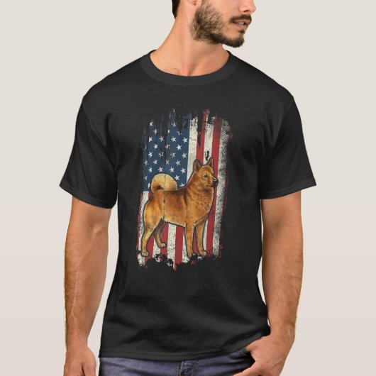 Spitz American Flag Patriotic D T-shirt (Voorkant)