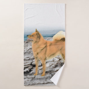 Spitz finlandais à Seashore Peinture - Chien Art