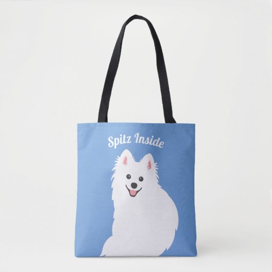  - Spitz Inside Dog Canvas tas Blue (Voorkant)