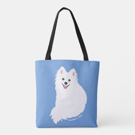- Spitz Inside Dog Canvas tas Blue (Achterkant)