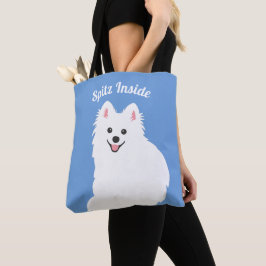 - Spitz Inside Dog Canvas tas Blue