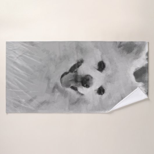 Spitz japonais (Serviette de bain)