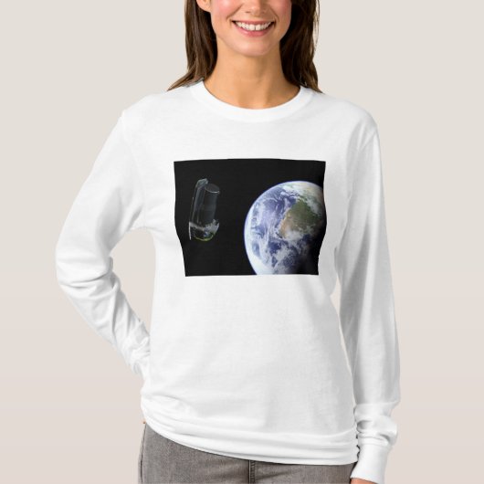 Spitzer die kort na de lancering de Aarde vertrekt T-shirt (Voorkant)