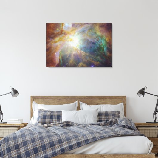 Spitzer en Hubble creëren kleurrijk meesterwerk Canvas Afdruk (Insitu (Slaapkamer))