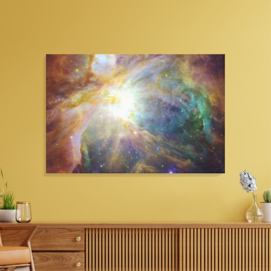 Spitzer en Hubble creëren kleurrijk meesterwerk Canvas Afdruk (Insitu (Woonkamer))
