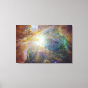 Spitzer en Hubble creëren kleurrijk meesterwerk Canvas Afdruk