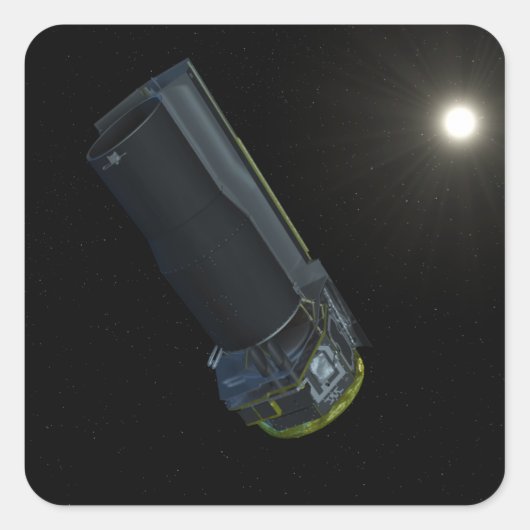 Spitzer gezien in zichtbaar licht vierkante sticker (Voorkant)