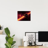 Spitzer gezien tegen de infrarode hemel 2 poster (Thuiskantoor)