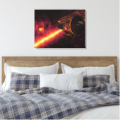 Spitzer gezien tegen de infrarode hemel canvas afdruk (Insitu (Slaapkamer))