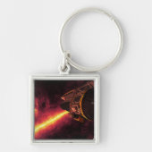 Spitzer gezien tegen de infrarode hemel sleutelhanger (Voorkant)