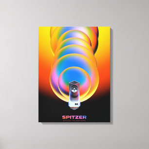Spitzer Space Telescope Poster. Canvas Afdruk