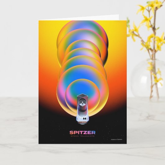 Spitzer Space Telescope Poster. Kaart (Gele Bloem)
