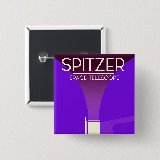 Spitzer Space Telescope Vierkante Button 5,1 Cm (Voorkant /achterkant)