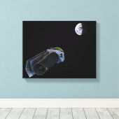 Spitzer wijst zijn hoog-aanwinstenantenne canvas afdruk (Insitu (Houten vloer))