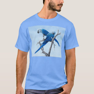 Spix Macaw bedreigde papegaai T-shirt