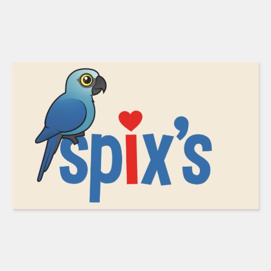 Spix's Liefde Rechthoekige Sticker (Voorkant)