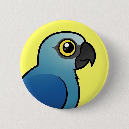 Spix's Macaw Ronde Button 5,7 Cm (Voorkant)