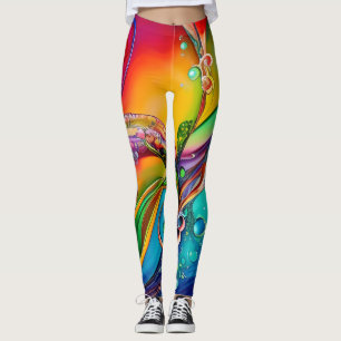 Splash. Abstracte kleurige bubbels Leggings