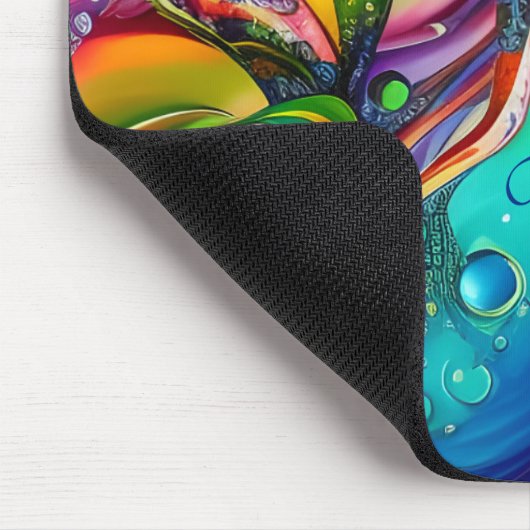 Splash. Abstracte kleurige bubbels personaliseren Muismat (Hoek)