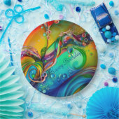 Splash. Abstracte zeepbellen Papieren Bordje (Feest)