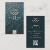 Splash Afbeelding Water Logo Visitekaartje met mar (Voorkant / Achterkant)