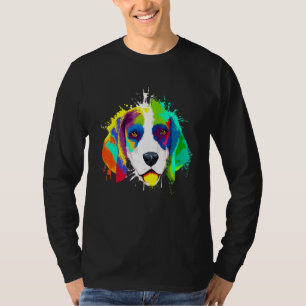 Splash Art Kleurrijke Beagle Dog T-shirt