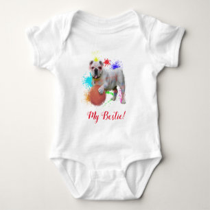 Splash Art Schattigee Britse Bulldog Baby Bodysuit