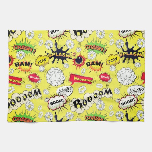 Splash, Bam, Serviette De Cuisine Boom (Horizontal)