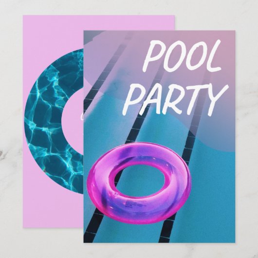 Splash Bash : Invitation de la fête du pool (Devant / Derrière)