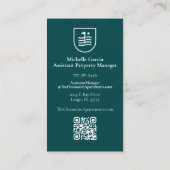 Splash Beach Scene Carte de visite Logo QRCODE (Dos)