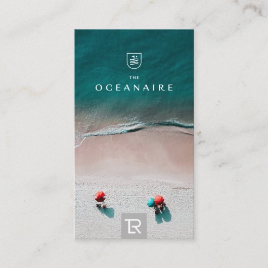 Splash Beach Scene Visitekaartje Logo QRCODE (Voorkant)