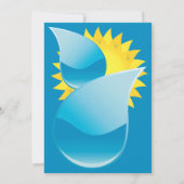 Splash Birthday Bash Party Uitnodiging (Achterkant)