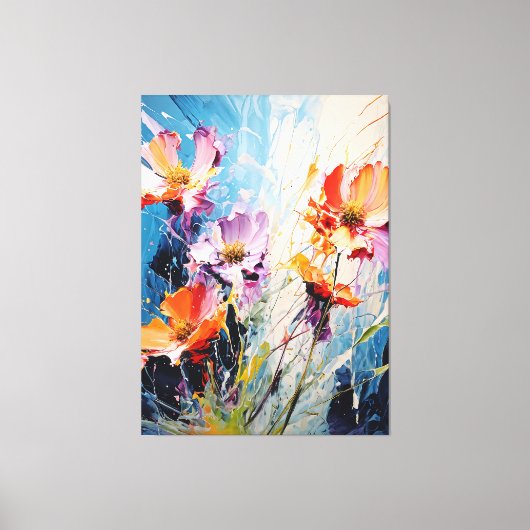 Splash Bloemenkunst Canvas Afdruk (Voorkant)