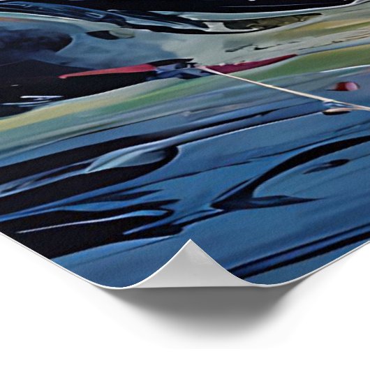 Splash Bloemenkunst Poster (Hoek)