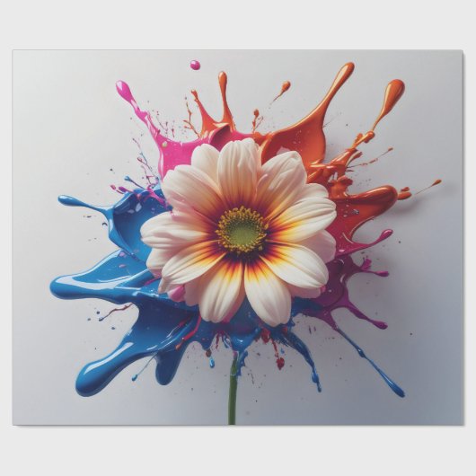 Splash Bloom Cadeaupapier (Vlak)