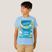 Splash Bubbles Zomer Eend Schuim 1e Verjaardag T-shirt (Voorkant volledig)