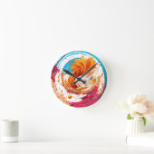 Splash de couleur - horloge murale moderne Abstrai (Maison)