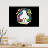 Splash Guinee Pig Poster (Keuken)