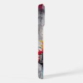 Splash ink drawing Skyscrapers Skyline iPhone Hoesje (Rechterkant)