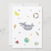 Splash Into Six Pool Party Summer 6th Birthday  Kaart (Achterkant)