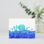 Splash Ocean Wave Briefkaart (Staand voorkant)
