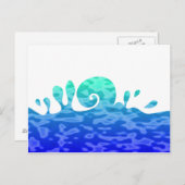 Splash Ocean Wave Briefkaart (Voorkant / Achterkant)