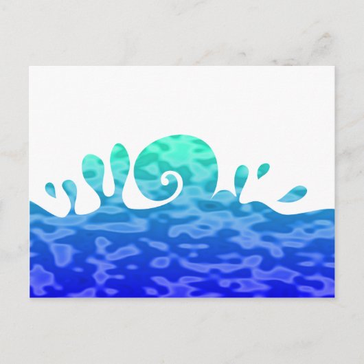 Splash Ocean Wave Briefkaart (Voorkant)